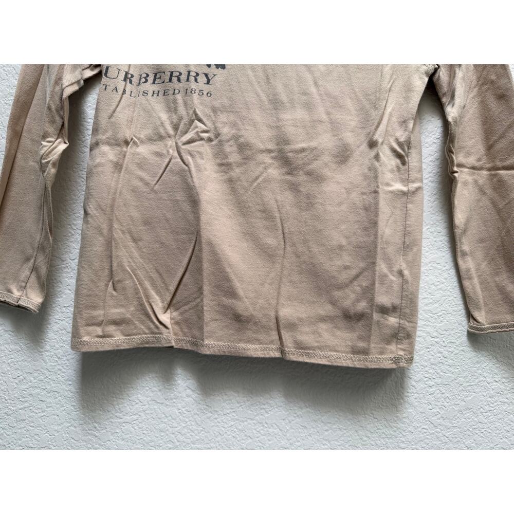 Burberry Kids Knight Logo Long Sleeve T-Shirt Boys Size 8Y Tan Luxury Old Money - Picture 8 of 16